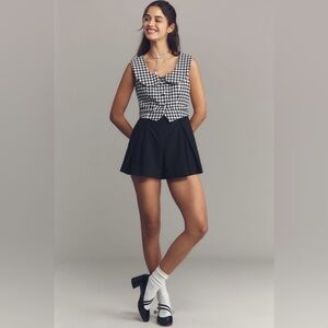 Maeve sleeveless collard twofer romper